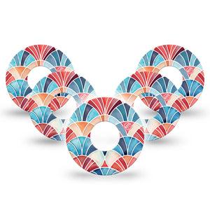 ExpressionMed Watercolor Fan Infusion Set, 10-Pack Layered arch fan design Accessories For Pump