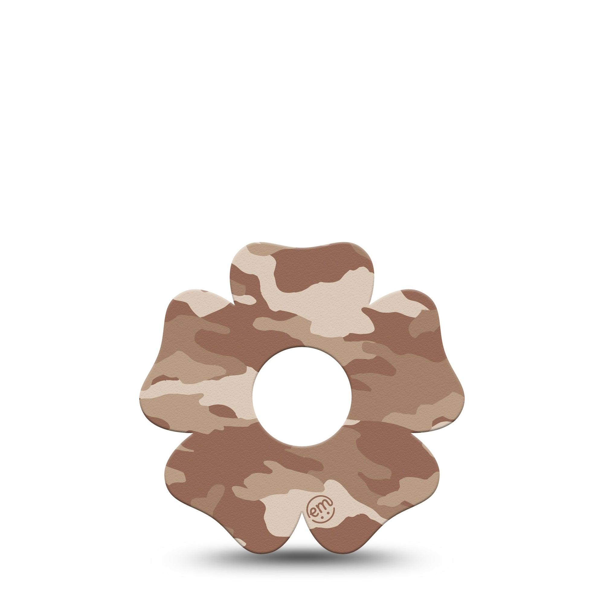 ExpressionMed Desert Camo Freestyle Libre 3 Flower Shape Tape Single Tape Sandy Pattern Plaster CGM Design