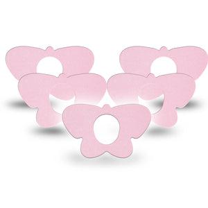 ExpressionMed Baby Pink Dexcom G7 Butterfly Shape Tape, Dexcom Stelo Glucose Biosensor System, 5-Pack Tape Basic Color, Adhesive Tape CGM Design