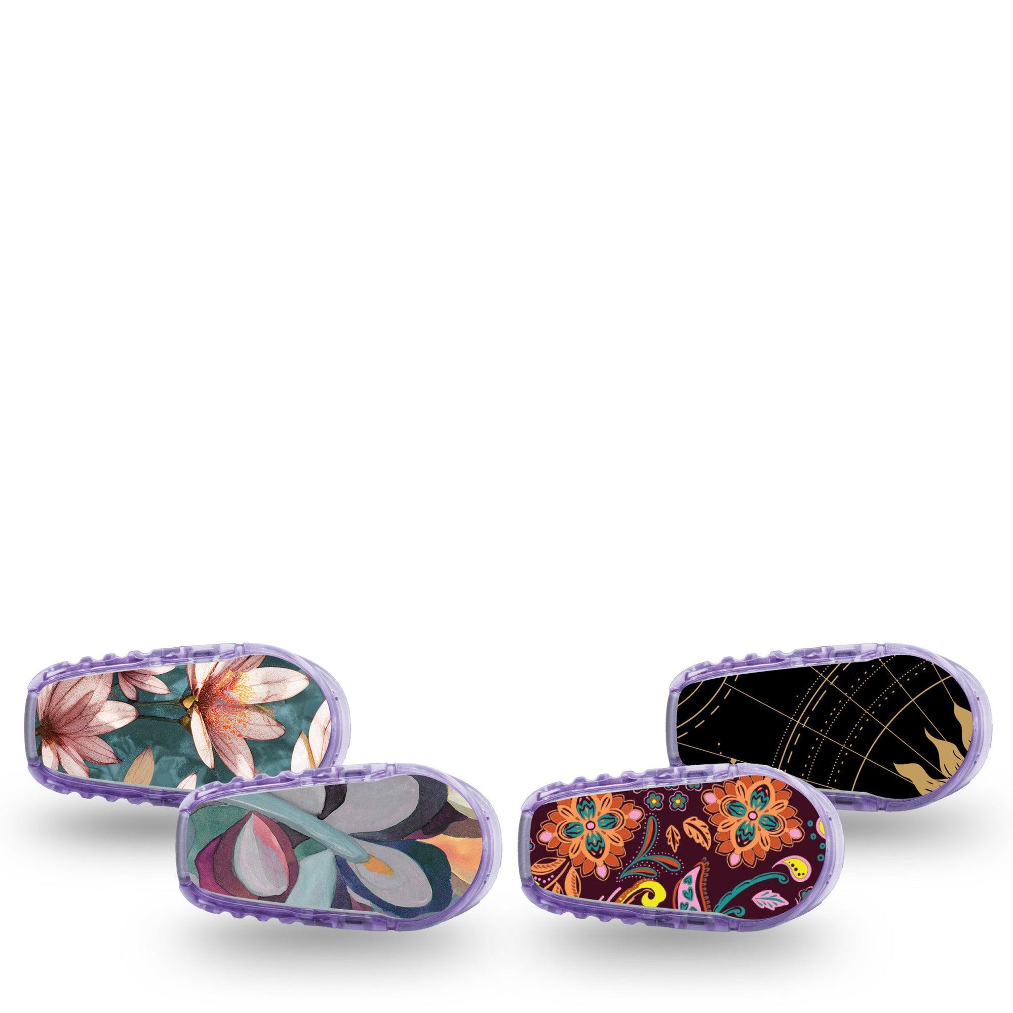 ExpressionMed Mystic Oasis Variety Pack Dexcom G6 Sticker 4-Pack Sticker Variety Mystical Garden Inspired, Decorative Decal CGM Design