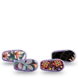 ExpressionMed Mystic Oasis Variety Pack Dexcom G6 Sticker 4-Pack Sticker Variety Mystical Garden Inspired, Decorative Decal CGM Design