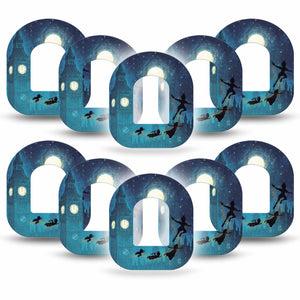 ExpressionMed Starlight Flyers Omnipod, 10-Pack peter pan flying scene Sensor Decoration For Insulin Pump