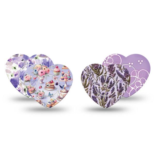 ExpressionMed Garden Party Freestyle Libre, Libre 2 Plus, and Abbott Lingo Heart, tape and sticker  Lovable deserts and florals Decorative Patch for CGM