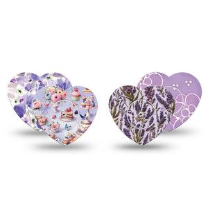 ExpressionMed Garden Party Freestyle Libre, Libre 2 Plus, and Abbott Lingo Heart, tape and sticker  Lovable deserts and florals Decorative Patch for CGM