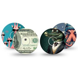 ExpressionMed Action Crew Variety Pack Variety Pack Freestyle Libre 3 and Libre 3 Plus Sticker and Tape  Fun Persona Animals, Vinyl Sticker and Tape Pairing CGM Design