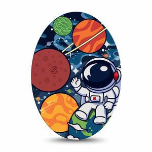 ExpressionMed Astronaut Medtronic Guardian Enlite Universal Oval Single Space Travel Cartoon Plaster Continuous Glucose Monitor Design