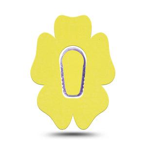 ExpressionMed Butter Yellow Dexcom G6 Flower Shape Tape, Single Tape and Single Sticker Pantone Color, Adhesive Patch Continuous Glucose Monitor Design
