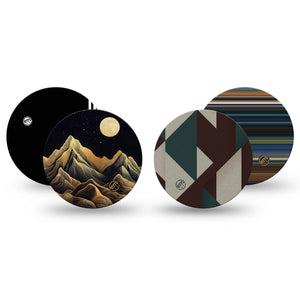 ExpressionMed Active Black Freestyle Libre 3 and Libre 3 Plus OverPatch, 4-Pack Tape Nature inspired aesthetic Plaster for CGM
