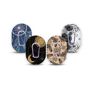 ExpressionMed Ink & Eclipse Variety Pack Dexcom G6 Mini Tape 4-Pack Tape and 4-Pack Sticker Creative Tattoo Ideas, Adhesive Tape CGM Design