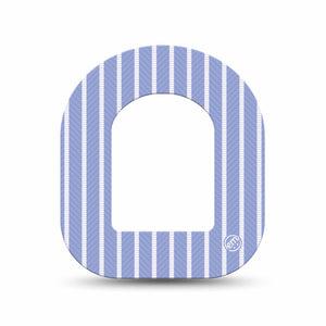 ExpressionMed Blue Stripes Omnipod Mini, Single Tape Classic summer stripe pattern Accessories For Pump