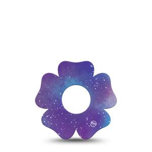 ExpressionMed Galaxy Infusion Set Flower Shape Tape 5-Pack Tape Galaxy Design Plaster Continuous Glucose Monitor Design