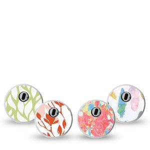 ExpressionMed Heatwave Variety Pack Freestyle Libre 3 Sticker 4-Pack Sticker Variety Spring Pastel, Decorative Decal CGM Design