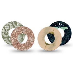 ExpressionMed Olive Grove Freestyle Libre, Libre 2 Plus, and Abbott Lingo, 4-Pack Tape Green olives inspired Decorative Patch for Continuous Glucose Monitor