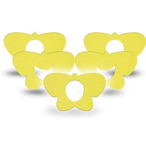 ExpressionMed Butter Yellow Dexcom G7 Butterfly Shape Tape, Dexcom Stelo Glucose Biosensor System, 5-Pack Tape Light Shade Of Yellow, Adhesive Tape CGM Design