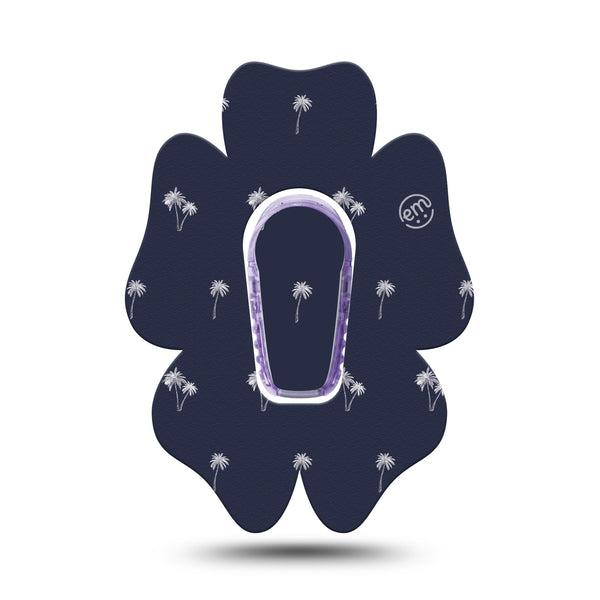 ExpressionMed Palm Trees Dexcom G6 Flower Shape Tape Single Tape and Single Sticker Palm Oasis, Adhesive Patch Continuous Glucose Monitor Design