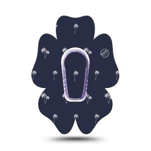 ExpressionMed Palm Trees Dexcom G6 Flower Shape Tape Single Tape and Single Sticker Palm Oasis, Adhesive Patch Continuous Glucose Monitor Design