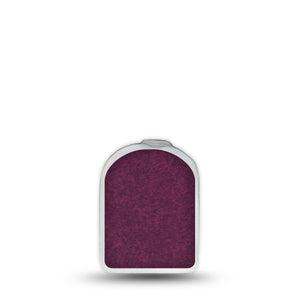 ExpressionMed Wine Red Omnipod Surface Center Sticker, Single Sticker Only Basic Color, Vinyl Decoration Pump Design