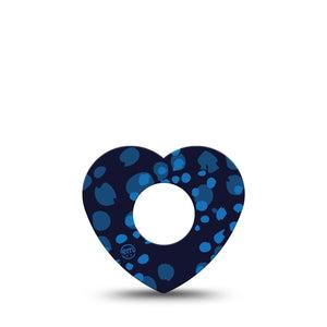 ExpressionMed Blue Drops Infusion Set Heart Shape Tape, 5-Pack Tape Drops Of Blue Inspired, Adhesive Tape Continuous Glucose Monitor Design