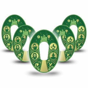 ExpressionMed Dorothy and Friends Dexcom G6 Tape, 5-Pack Tape Oz Adventure Inspired, Plaster Continuous Glucose Monitor Design