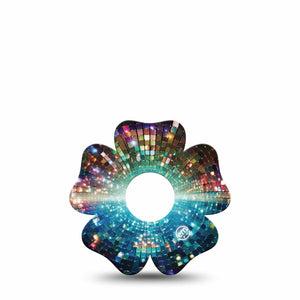 ExpressionMed Disco Lights Freestyle Libre 3 and Libre 3 Plus Flower, Single Tape Neon glow effect Decorative Adhesive Tape for CGM