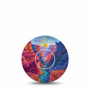 ExpressionMed Grand Canyon Freestyle Libre, Libre 2 Plus, and Abbott Lingo, Single Tape and Single Sticker earthy rock aesthetic Overlay Patch for CGM