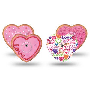 ExpressionMed Valentine Hearts Freestyle Libre 3 and Libre 3 Plus Sticker and Tape  Valentine's Day Hearts, Vinyl Sticker and Tape Pairing CGM Design