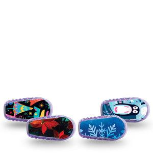 ExpressionMed North Pole Dexcom G6 Sticker, 4-Pack Sticker stocking stuffers Decorative Adhesive Tape for CGM