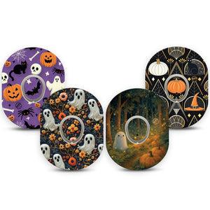 ExpressionMed Halloween Forest Dexcom G7 and Dexcom Stelo Glucose Biosensor System, tape and sticker  halloween forest ghost pattern Decorative Decal for CGM
