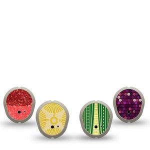 ExpressionMed Somewhere Over the Rainbow Variety Pack Dexcom G7 Sticker, 4-pack Sticker Variety, Wizard Of Oz Inspired, Vinyl Decoration  CGM Design