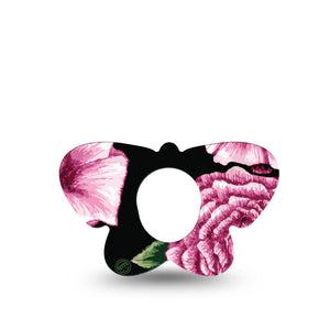 ExpressionMed Intricate Floral Dexcom G7 Butterfly Shape Tape, Dexcom Stelo Glucose Biosensor System, Single Tape Detailed Blooms, Adhesive Tape CGM Design
