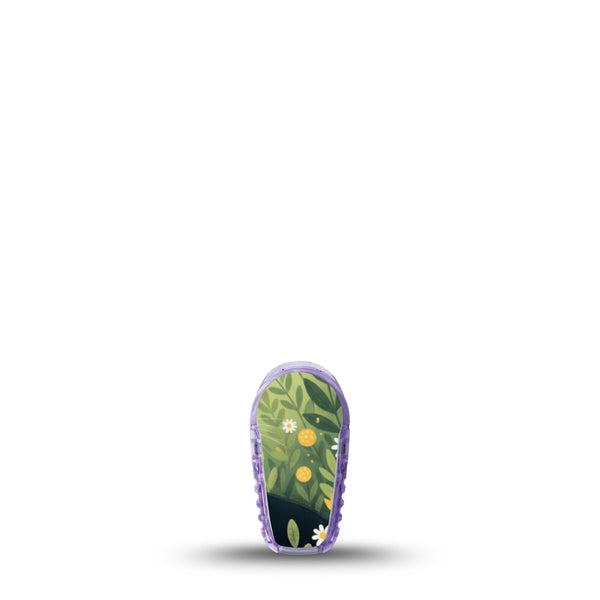 ExpressionMed Jungle Cat Dexcom G6 Sticker, Single Sticker Black cat green grasses Decorative Adhesive Tape for CGM