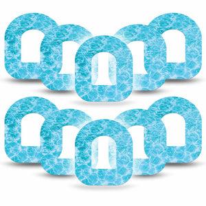 ExpressionMed Sunlit Water Omnipod, 10-Pack Blue water Sensor Decoration For Insulin Pump