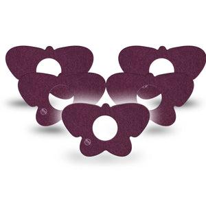 ExpressionMed Wine Red Infusion Set Butterfly Shape Tape, 10-Pack Tape Pantone Color, Plaster Continuous Glucose Monitor Design