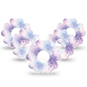 ExpressionMed Wisteria Fade Infusion Flower, 10-Pack Geometric blooms Fixing Ring Patch For Pump
