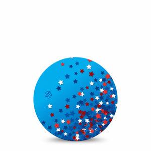 ExpressionMed Confetti Stars Freestyle Libre and Libre 2 Plus Overpatch, Abbott Lingo, Single Tape Star Sprinkles, Fixing Ring Patch CGM Design