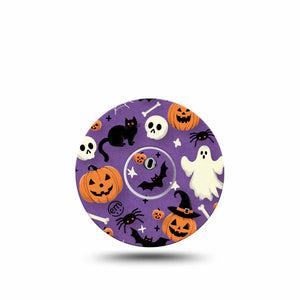 ExpressionMed Happy Halloween Freestyle Libre 3 Sticker Single Sticker Only Classic Halloween Theme Decorative Decal CGM Design