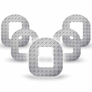 ExpressionMed Grid Iron Patch 5-Pack Silver iron inspired print Pump Fixing Ring Design