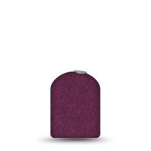 ExpressionMed Wine Red Omnipod Full Wrap Center Sticker, Single Sticker Only Pantone Color Inspired, Vinyl Decoration Pump Design