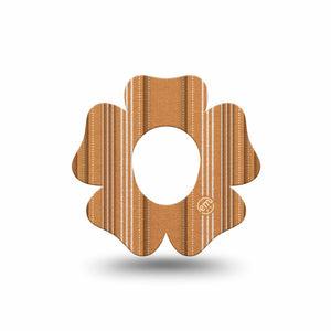 ExpressionMed Golden Oxford Dexcom G7 and Dexcom Stelo Glucose Biosensor System Flower, Single Tape Seamed stitch Adhesive Tape for CGM