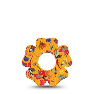 ExpressionMed Buzzing Wings Infusion Set Flower Shape Tape 5-Pack Tape Vibrant Wings, Plaster Continuous Glucose Monitor Design