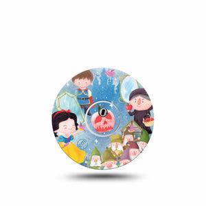 ExpressionMed Snow White Freestyle Libre 3 and Libre 3 Plus Tape, Single Tape and Single Sticker Fairytale Story, Adhesive Tape Continuous Glucose Monitor Design