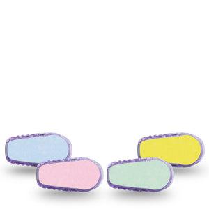 ExpressionMed Solids Variety Pack Dexcom G6 Sticker, 4-Pack Sticker Variety, Summer Yellow Hues, Decorative Decal CGM Design