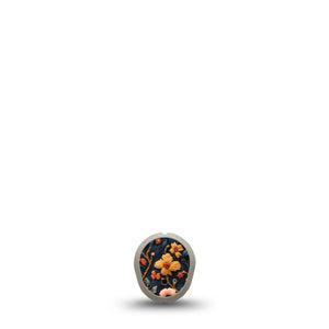 ExpressionMed Embroidered Ghost Dexcom G7 Sticker, Dexcom Stelo Glucose Biosensor System, Single Sticker Only Threaded Ghosts and Florals, Vinyl Decoration Continuous Glucose Monitor Design