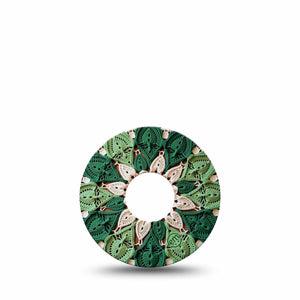 ExpressionMed Knit Monstera Freestyle Libre 3 and Libre 3 Plus, Single Tape Hand knitted inspired floral Overlay Patch for Continuous Glucose Monitor