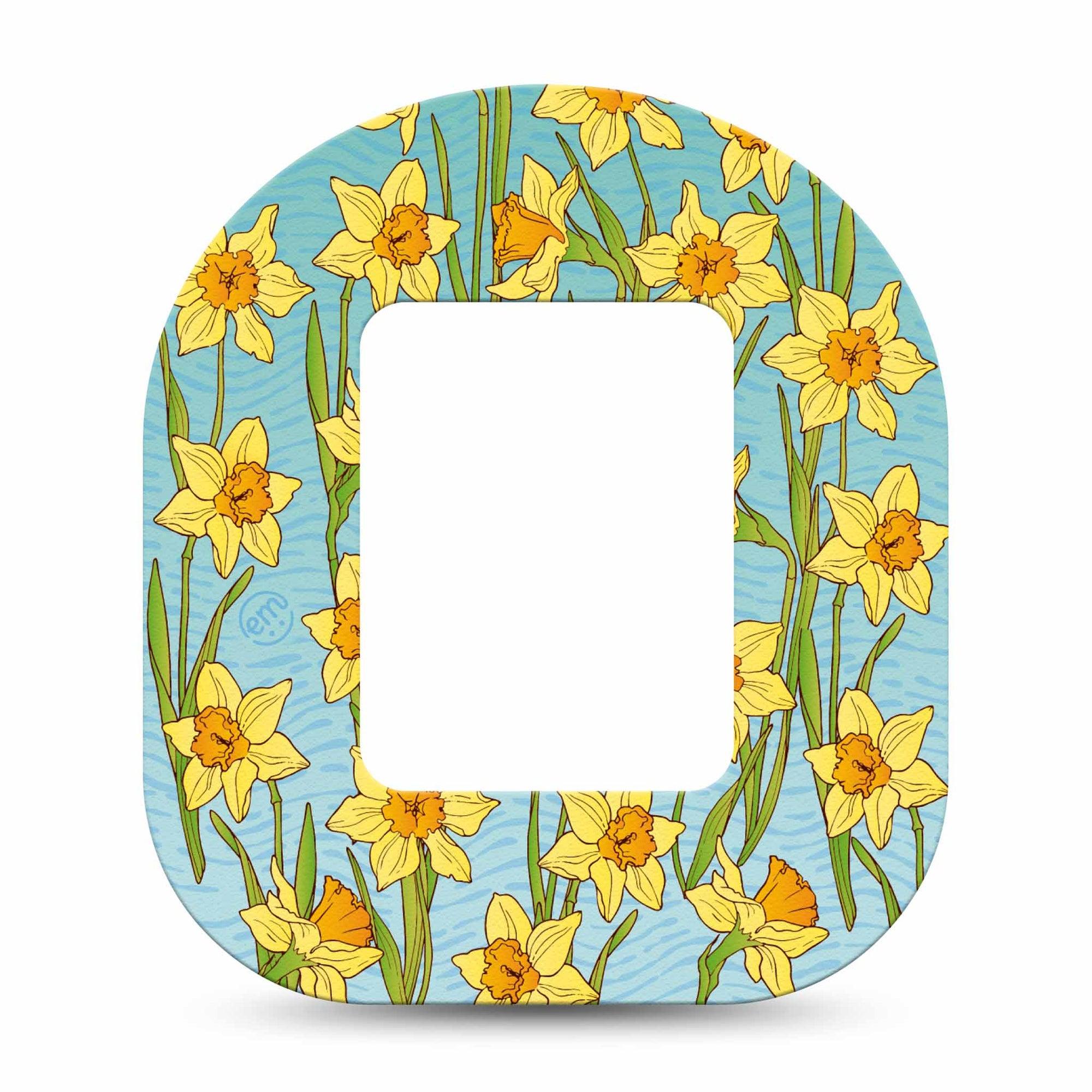 ExpressionMed Daffodils Tandem Mobi Tape Single Tape Sunlit Blossoms Adhesive Tape Pump Design