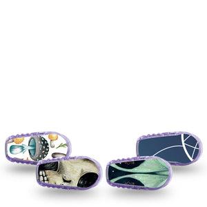 ExpressionMed Witching Hour Variety Pack Dexcom G6 Sticker 4-Pack Sticker Variety Whimsy and Spells, Vinyl Decoration Continuous Glucose Monitor Design