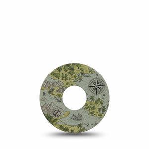 ExpressionMed Navigation Freestyle Libre 3 and Libre 3 Plus Tape, Single Tape Adventure Themed, Adhesive Tape Continuous Glucose Monitor Design