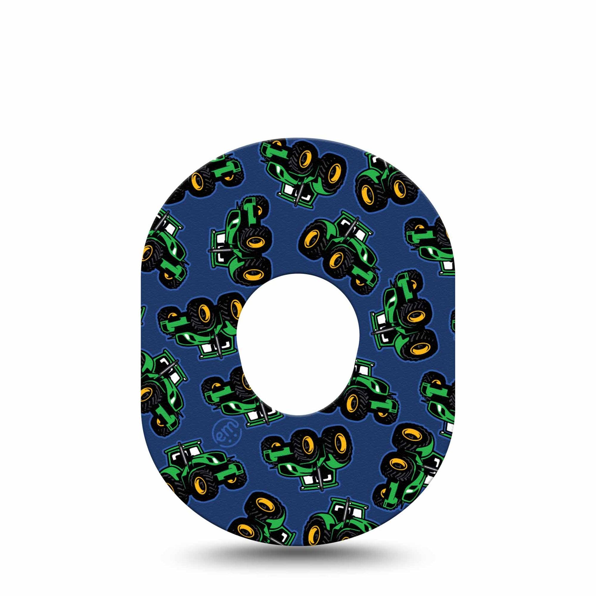 ExpressionMed Tractors Dexcom G7 Tape, Dexcom Stelo Glucose Biosensor System, Single Tape Toy Tractor Truck, Overlay Tape CGM Design