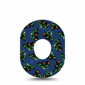 ExpressionMed Tractors Dexcom G7 Tape, Dexcom Stelo Glucose Biosensor System, Single Tape Toy Tractor Truck, Overlay Tape CGM Design