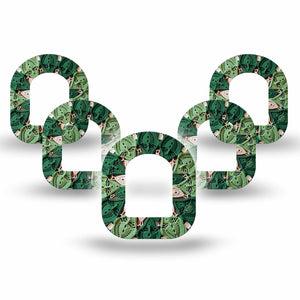 ExpressionMed Knit Monstera Omnipod Mini, 5-Pack Hand knitted inspired floral Sensor Cover For Insulin Pump
